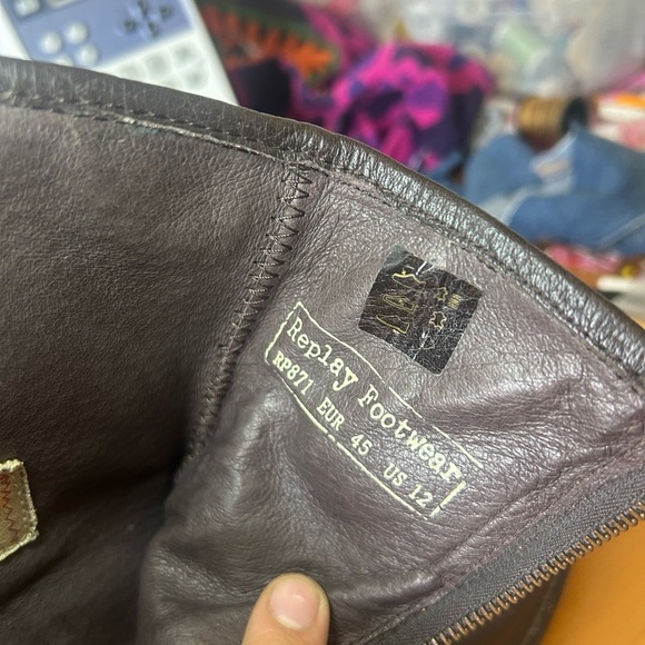 Vintage Replay Footwear leather moto / riding boots - Picture 13 of 15